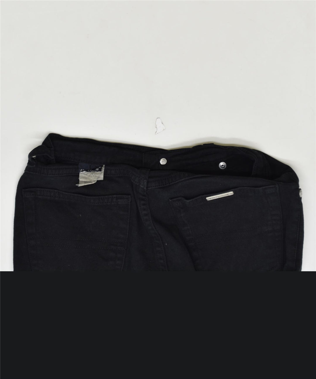 TRUSSARDI Womens High Waist Skinny Casual Trousers W26 L26 Black Cotton | Vintage | Thrift | Second-Hand | Used Clothing | Messina Hembry 