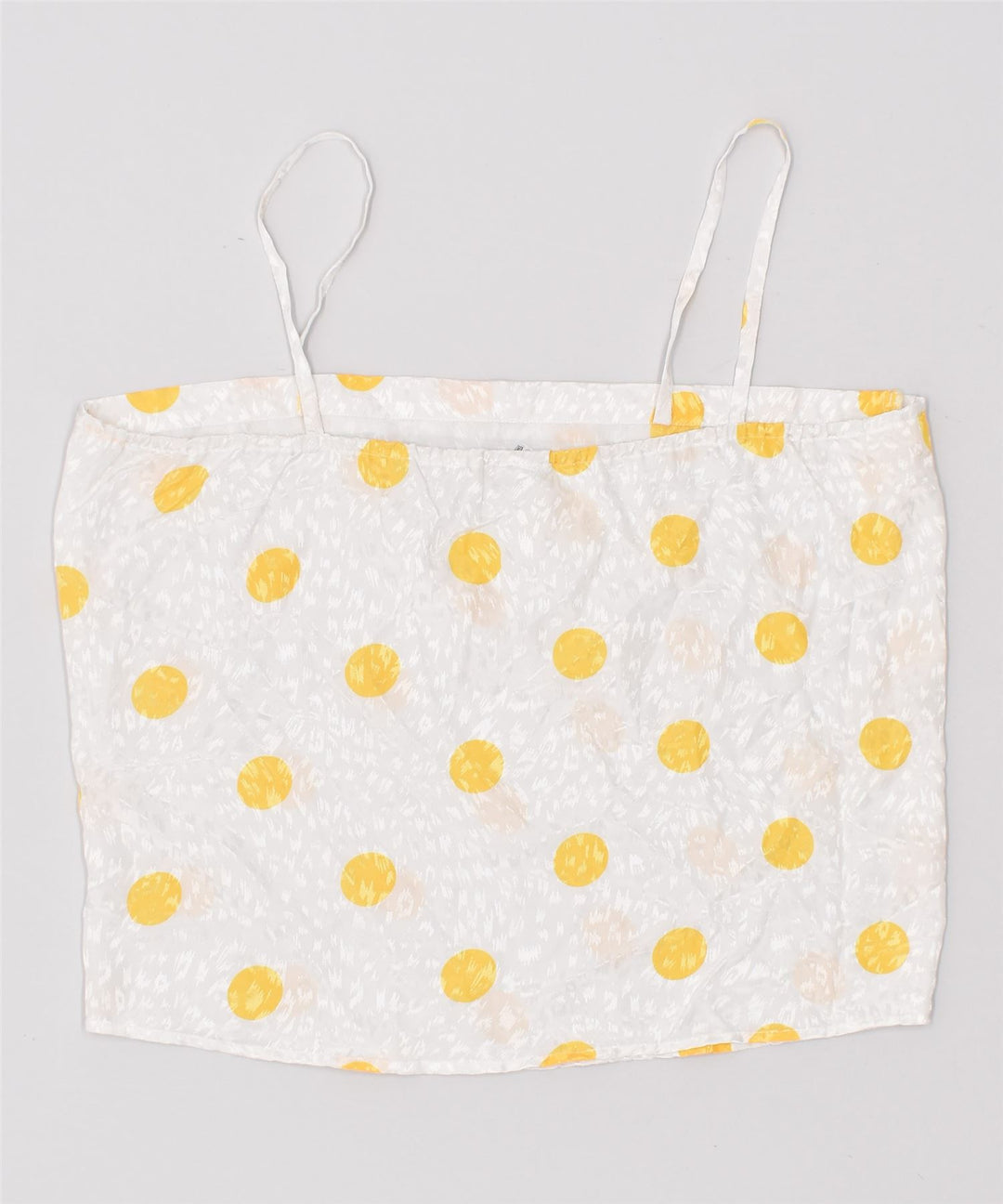 VINTAGE Womens 2 Piece Set EU 38 Medium Yellow Polka Dot Polyester | Vintage | Thrift | Second-Hand | Used Clothing | Messina Hembry 