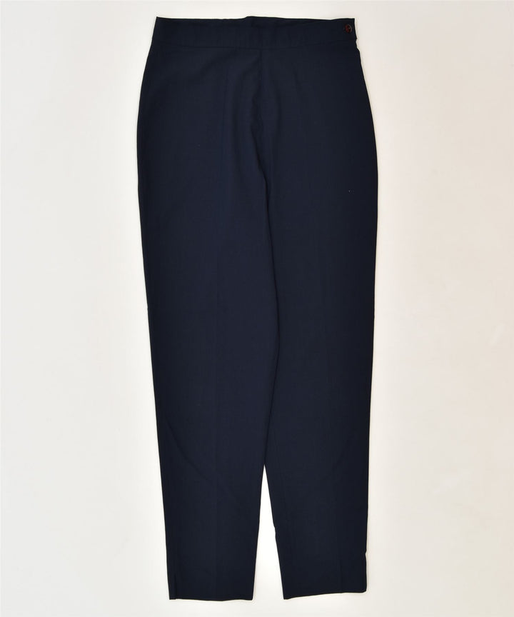 VINTAGE Womens Pegged Suit Trousers IT 46 Large W30 L30 Navy Blue Classic | Vintage | Thrift | Second-Hand | Used Clothing | Messina Hembry 