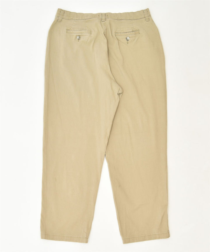 LEE Womens Slim Casual Trousers US 16 2XL W34 L28 Beige Cotton Classic | Vintage | Thrift | Second-Hand | Used Clothing | Messina Hembry 