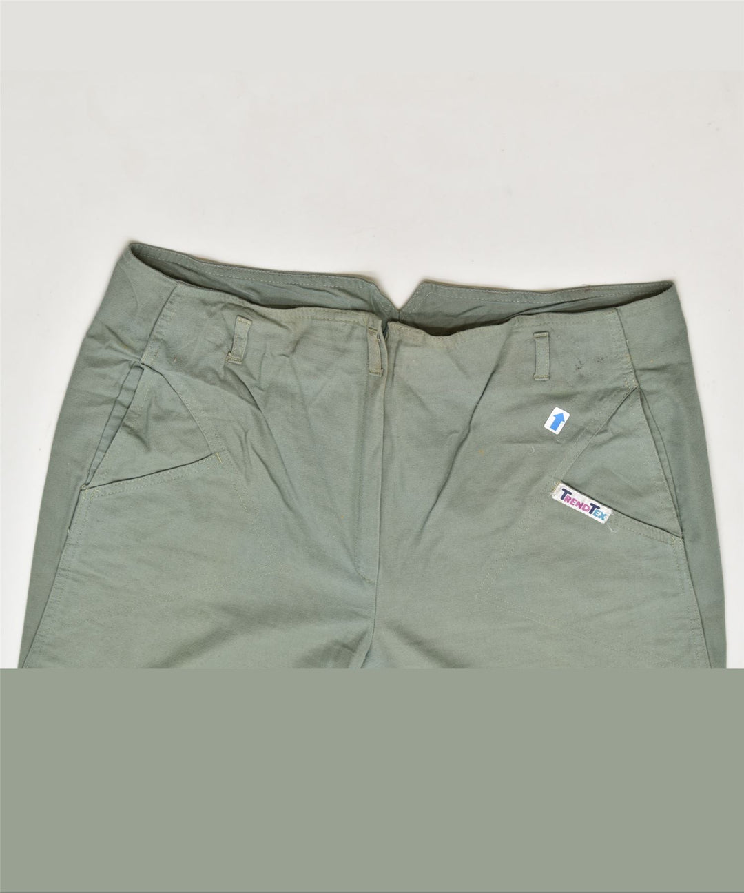 TREND TEX Womens High Waist Chino Trousers W32 L27 Khaki Cotton Vintage | Vintage | Thrift | Second-Hand | Used Clothing | Messina Hembry 