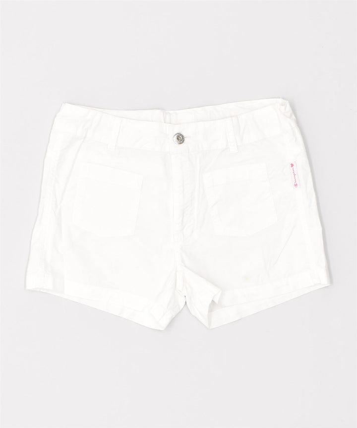 CHAMPION Girls Casual Shorts 11-12 Years Large W26 White Cotton | Vintage | Thrift | Second-Hand | Used Clothing | Messina Hembry 