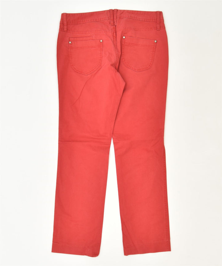 MASSIMO DUTTI Womens Slim Casual Trousers W32 L29 Red Cotton Classic | Vintage | Thrift | Second-Hand | Used Clothing | Messina Hembry 