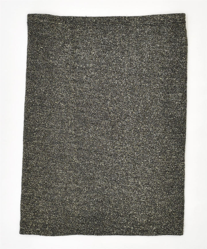VINTAGE Womens Straight Skirt UK 10 Small W28 Gold Acrylic | Vintage | Thrift | Second-Hand | Used Clothing | Messina Hembry 