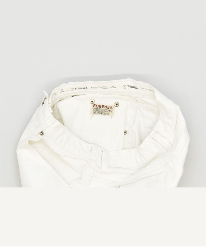 FORENZA Womens Tapered Jeans W28 L26 White Cotton Classic | Vintage | Thrift | Second-Hand | Used Clothing | Messina Hembry 