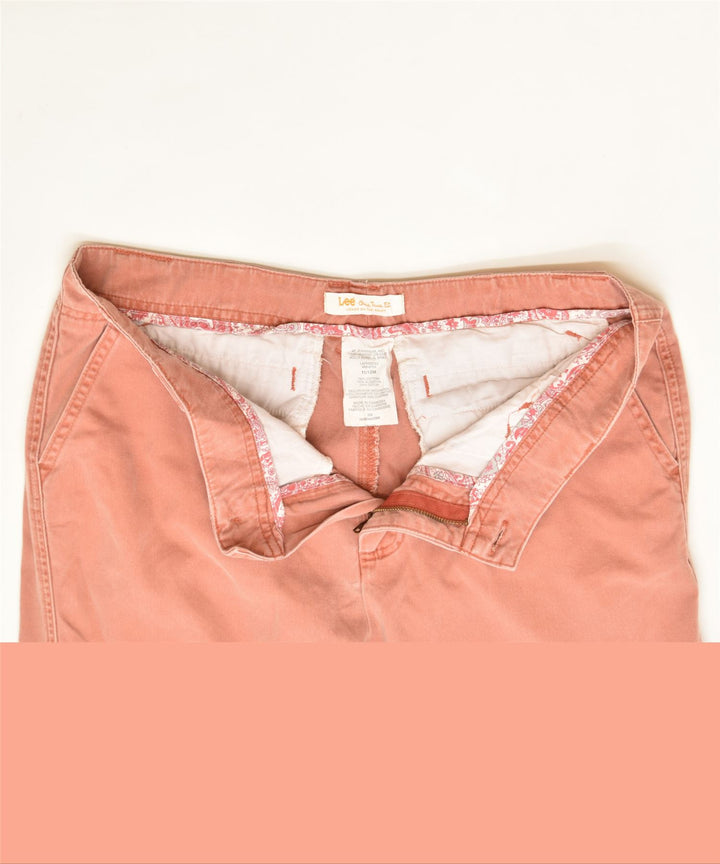 LEE Womens Capri Cargo Trousers US 11/12 XL W34 L23 Orange Cotton Classic | Vintage | Thrift | Second-Hand | Used Clothing | Messina Hembry 
