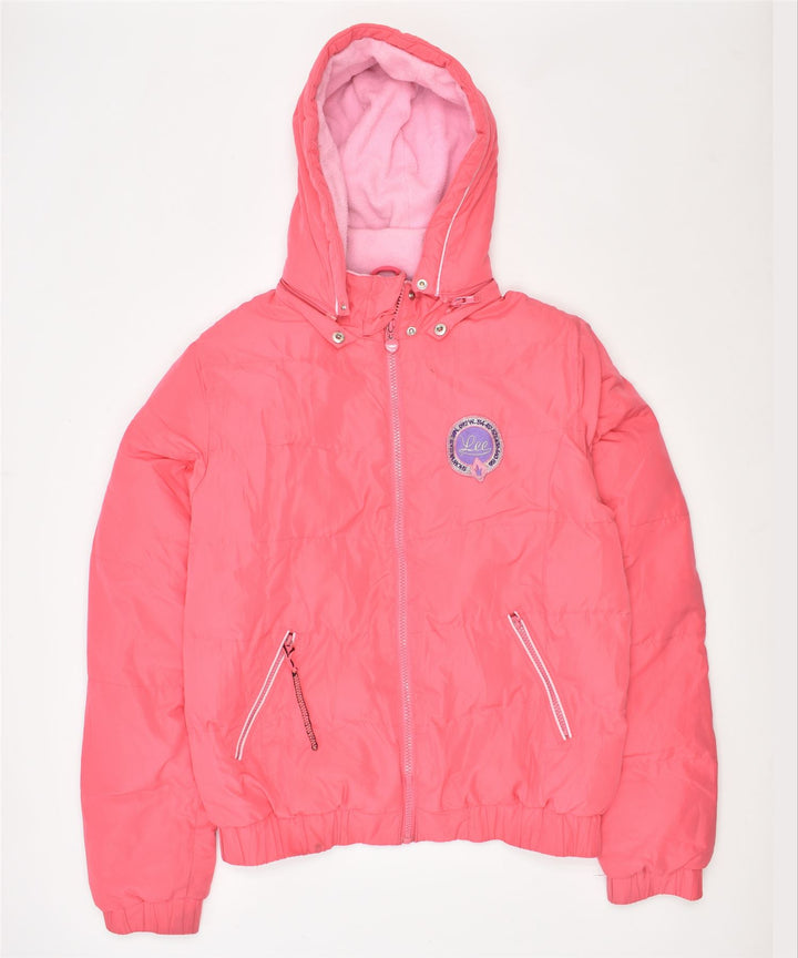 LEE Girls Hooded Padded Jacket 15-16 Years XL Pink Polyester Vintage | Vintage | Thrift | Second-Hand | Used Clothing | Messina Hembry 