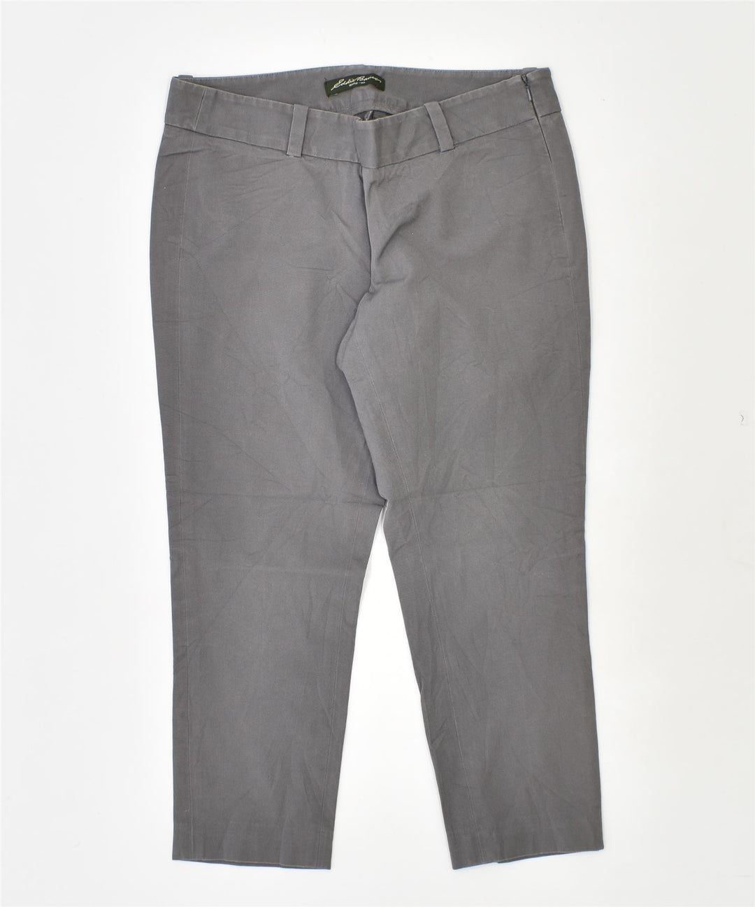 EDDIE BAUER Womens Low Waist Slim Capri Trousers W30 L21 Grey Cotton | Vintage | Thrift | Second-Hand | Used Clothing | Messina Hembry 