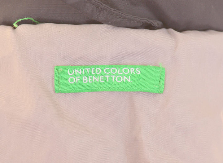 BENETTON Boys Padded Jacket 11-12 Years 2XL Black Nylon - Second Hand & Vintage Designer Clothing - Messina Hembry