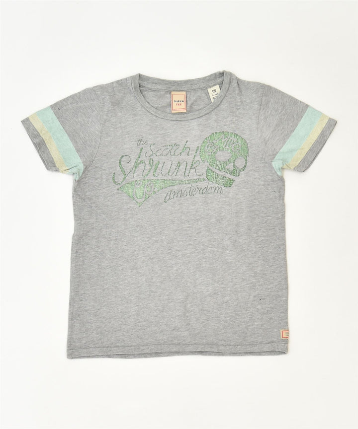 SCOTCH & SODA Boys Graphic T-Shirt Top 5-6 Years Grey Cotton Classic | Vintage | Thrift | Second-Hand | Used Clothing | Messina Hembry 