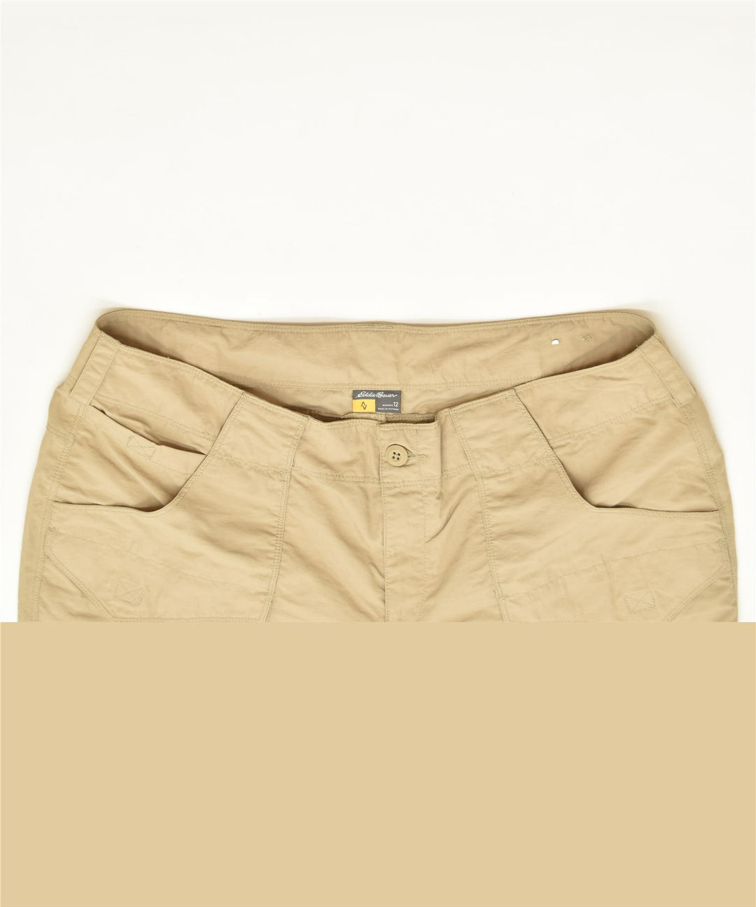 EDDIE BAUER Womens Straight Trousers US 12 XL W36 L32 Brown Nylon Classic | Vintage | Thrift | Second-Hand | Used Clothing | Messina Hembry 
