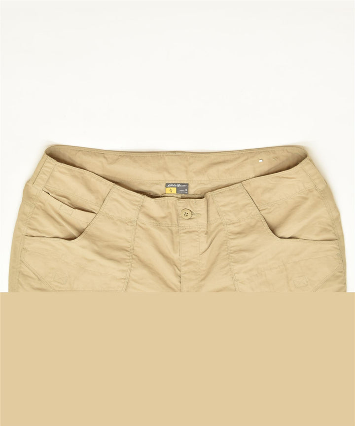 EDDIE BAUER Womens Straight Trousers US 12 XL W36 L32 Brown Nylon Classic | Vintage | Thrift | Second-Hand | Used Clothing | Messina Hembry 