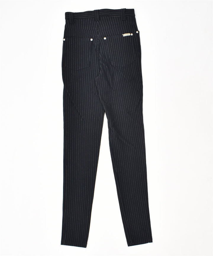 SWISH Womens High Waist Skinny Casual Trousers W26 L29 Black Nylon | Vintage | Thrift | Second-Hand | Used Clothing | Messina Hembry 