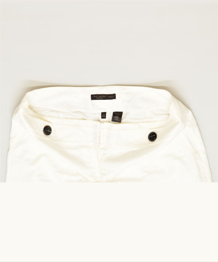 THE LIMITED Womens Cassidy Fit Capri Trousers US 14 2XL W36 L20 White | Vintage | Thrift | Second-Hand | Used Clothing | Messina Hembry 