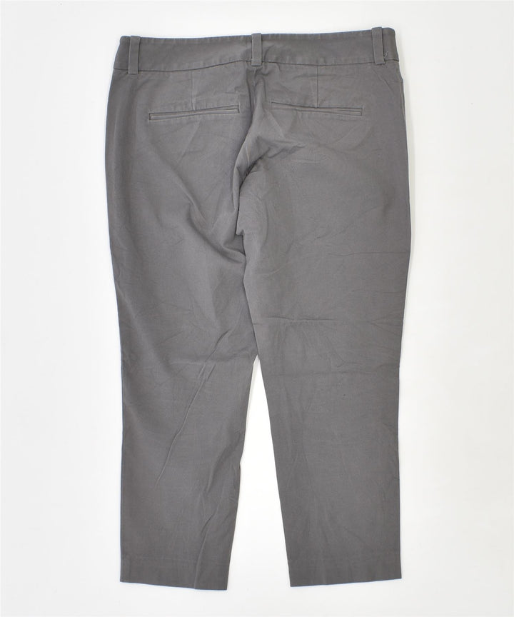 EDDIE BAUER Womens Low Waist Slim Capri Trousers W30 L21 Grey Cotton | Vintage | Thrift | Second-Hand | Used Clothing | Messina Hembry 