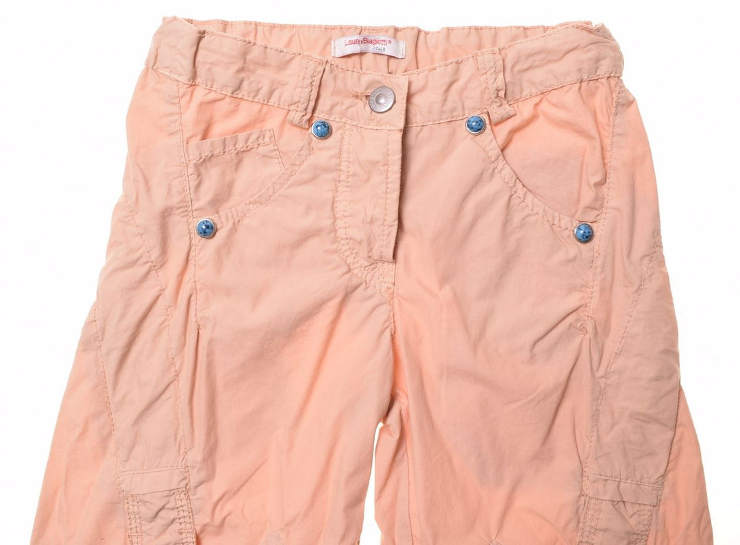 LAURA BIAGIOTTI Girls Trouser 6-7 Years W22 L22 Orange Cotton - Second Hand & Vintage Designer Clothing - Messina Hembry