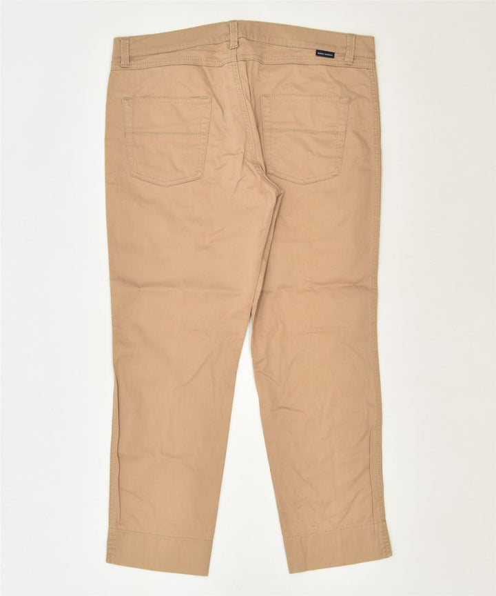MARINA YACHTING Womens Slim Capri Trousers W30 L25 Brown Cotton Classic | Vintage | Thrift | Second-Hand | Used Clothing | Messina Hembry 