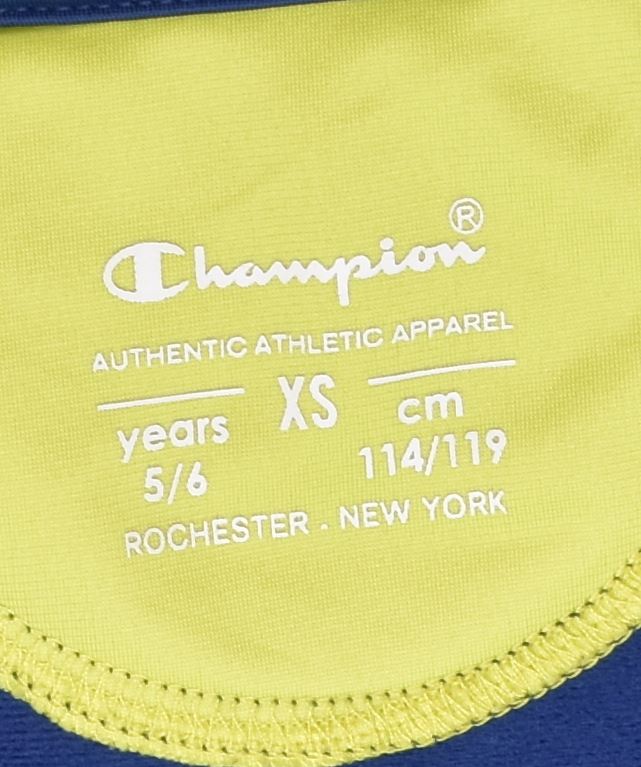 CHAMPION Boys Tracksuit Top Jacket 5-6 Years XS Blue Polyester Sports | Vintage | Thrift | Second-Hand | Used Clothing | Messina Hembry 