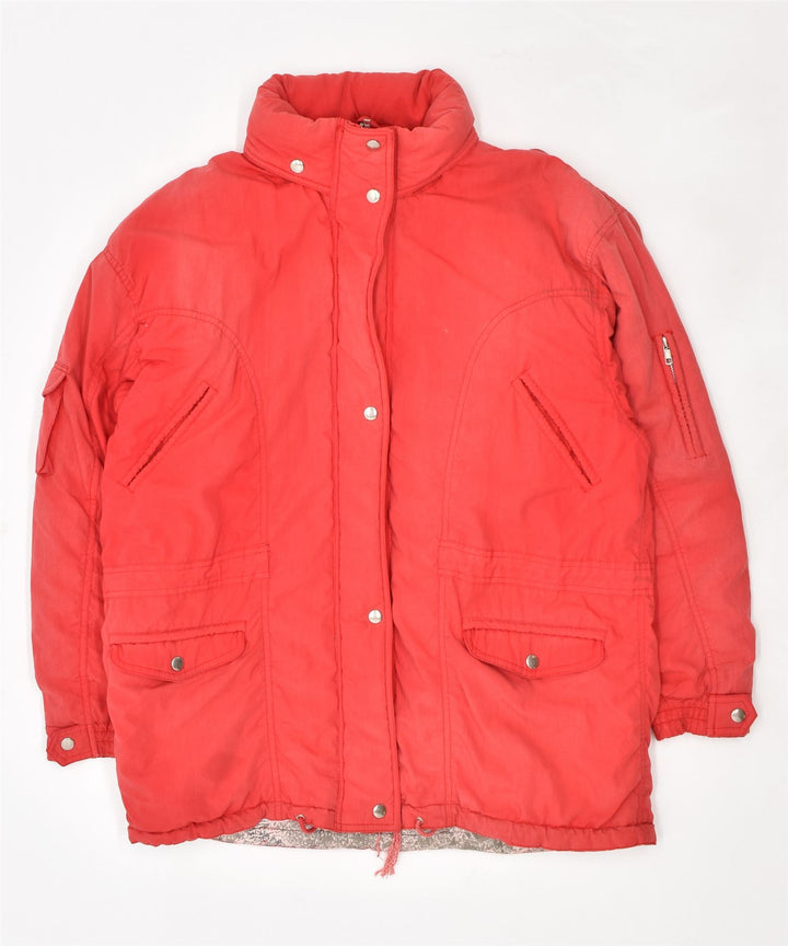 RESERVE Womens Windbreaker Jacket UK 18 XL Red Polyester | Vintage | Thrift | Second-Hand | Used Clothing | Messina Hembry 