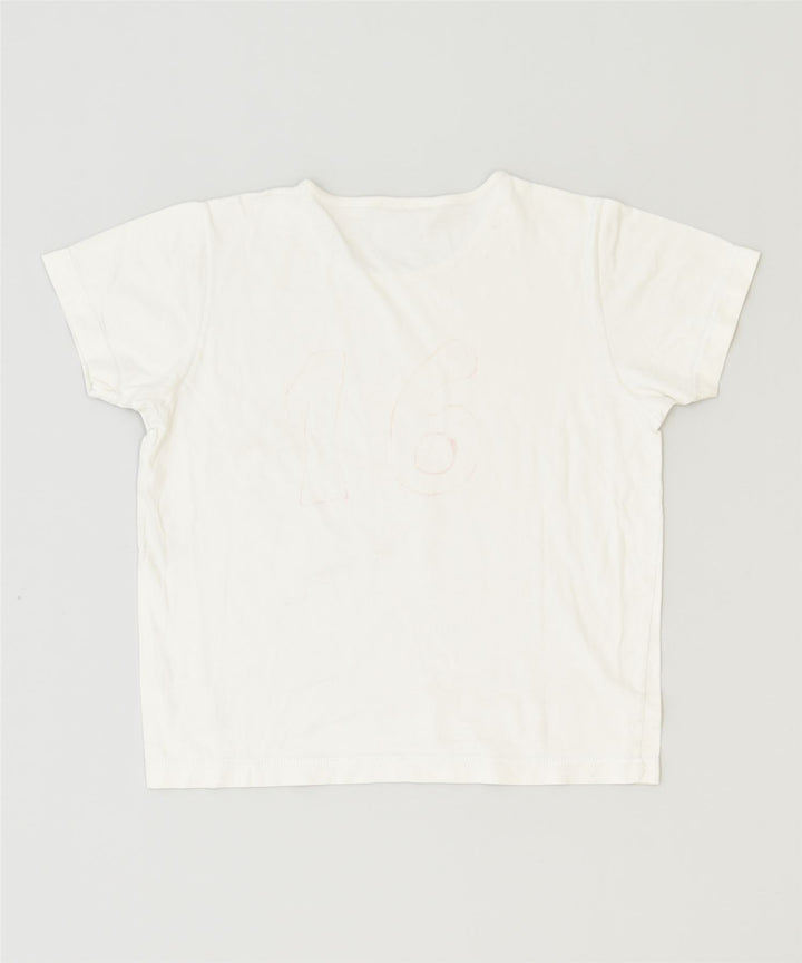 CHAMPION Womens Graphic T-Shirt Top UK 10 small White Cotton | Vintage | Thrift | Second-Hand | Used Clothing | Messina Hembry 