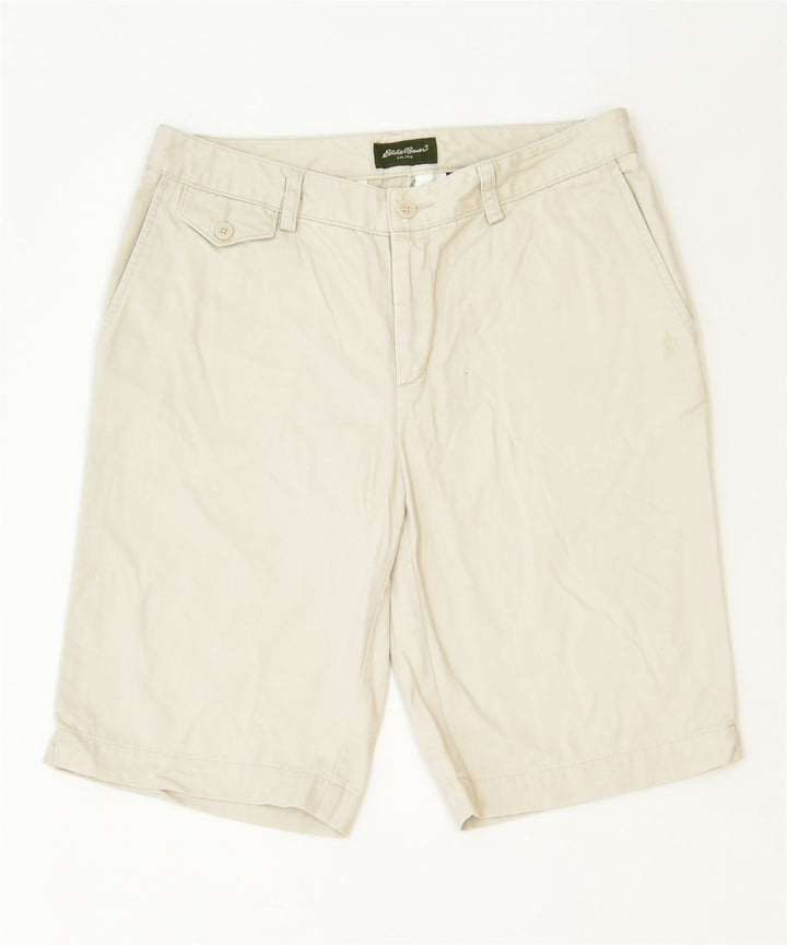 EDDIE BAUER Womens Chino Shorts US 8 Medium W30 Off White Cotton Classic | Vintage | Thrift | Second-Hand | Used Clothing | Messina Hembry 