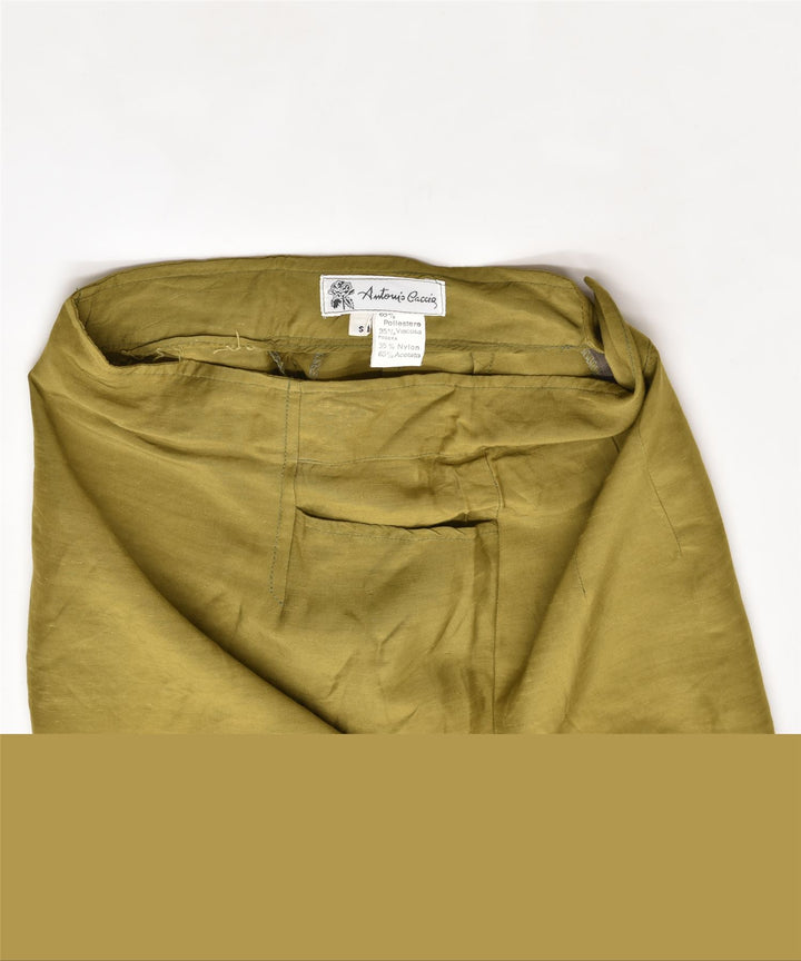 ANTONIO CACCIO Womens Pencil Skirt UK 8 Small Green Polyester Vintage | Vintage | Thrift | Second-Hand | Used Clothing | Messina Hembry 