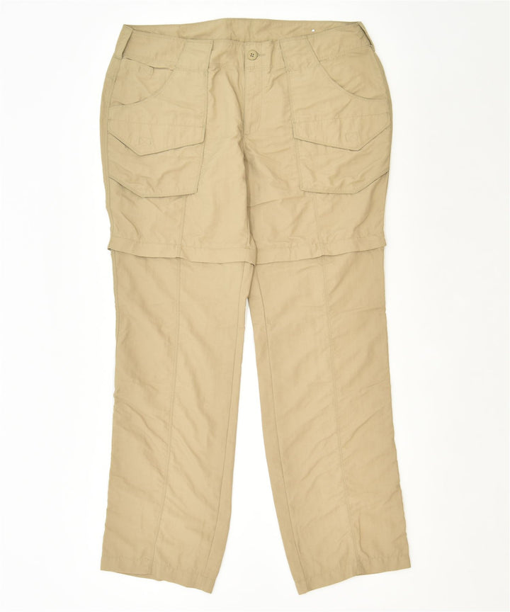EDDIE BAUER Womens Straight Trousers US 12 XL W36 L32 Brown Nylon Classic | Vintage | Thrift | Second-Hand | Used Clothing | Messina Hembry 