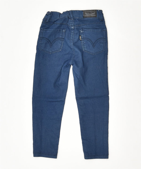 Прямые джинсы LEVI'S для девочек 3-4 лет W16 L15, синий полиэстер