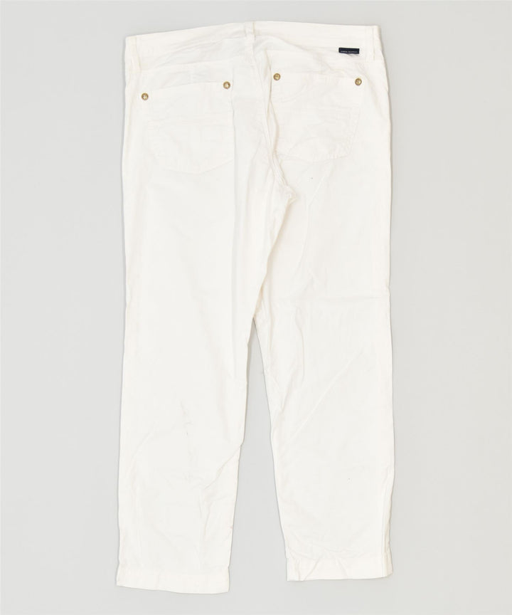 MARINA YACHTING Womens Capri Trousers W27 L23 White Cotton Classic | Vintage | Thrift | Second-Hand | Used Clothing | Messina Hembry 
